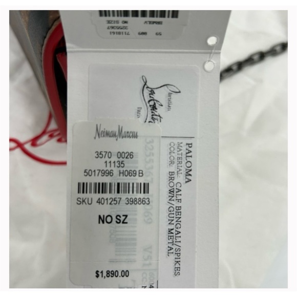 Christian Louboutin, Paloma Bengali, leather clutch/shoulder bag - Picture 6 of 9